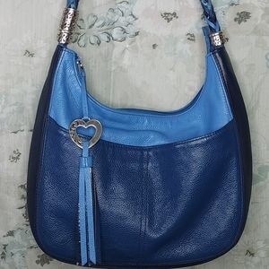 Brighton Barbados Ziptop Hobo Blue